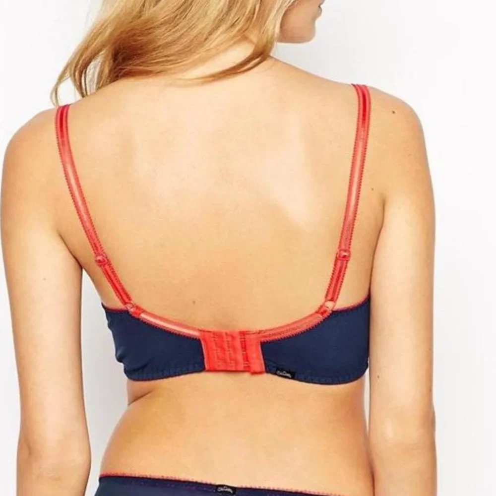 NWT Claudette Dessous Long Line Bra in Peacock Dot